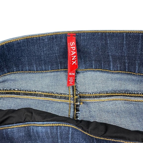 Spanx Distressed Ankle Skinny Jeans Medium Wash Size M - Picture 6 of 10